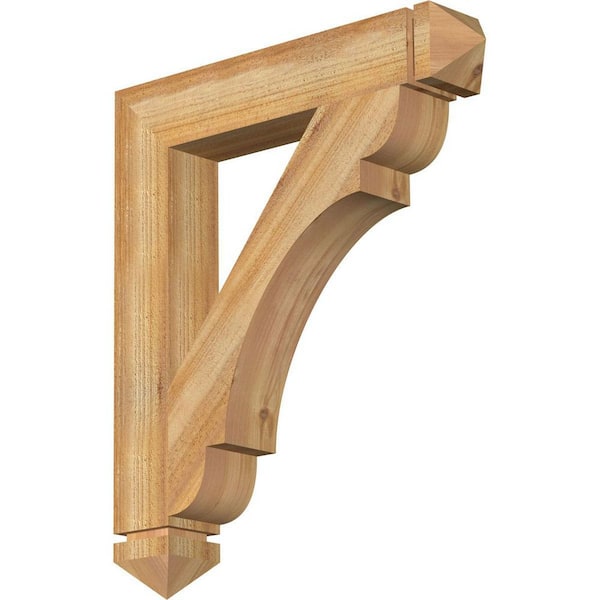 Ekena Millwork 4 in. x 28 in. x 24 in. Western Red Cedar Olympic Arts and Crafts Rough Sawn