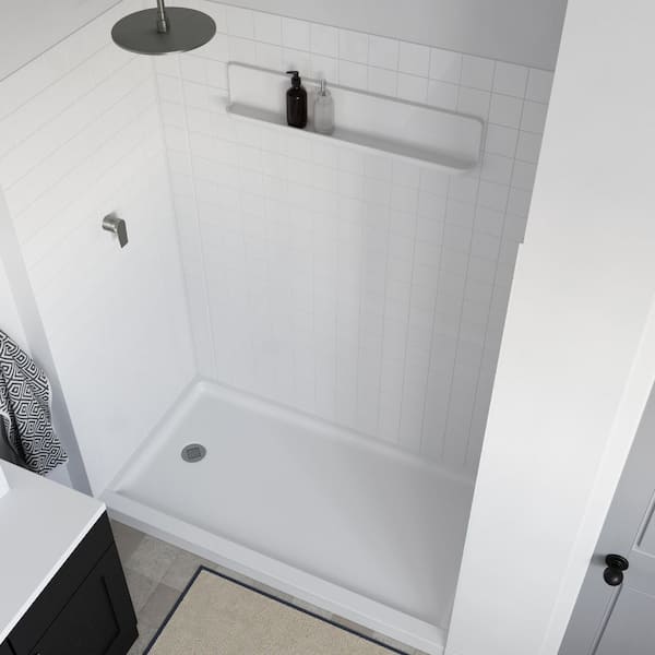 Swan Veritek 32 in. x 60 in. Single Threshold Retrofit Left Drain