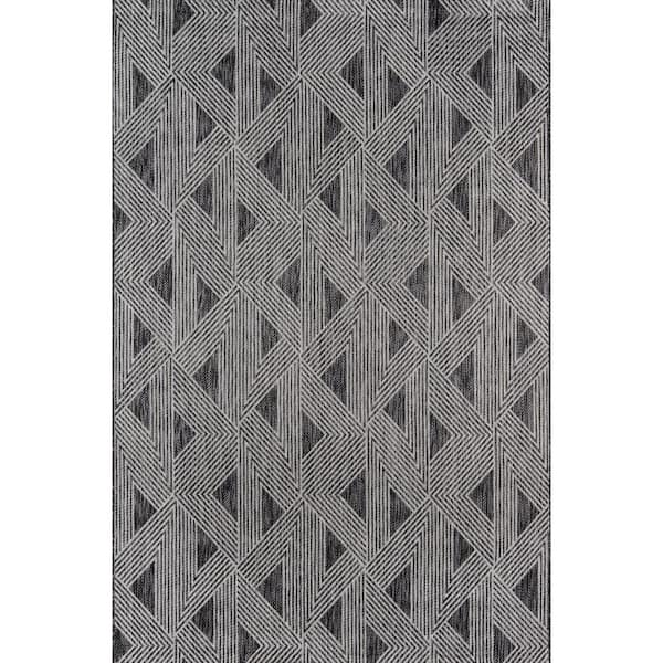 Momeni Sardinia Charcoal 3 ft. 3 in. x 5 ft. Indoor/Outdoor Area Rug