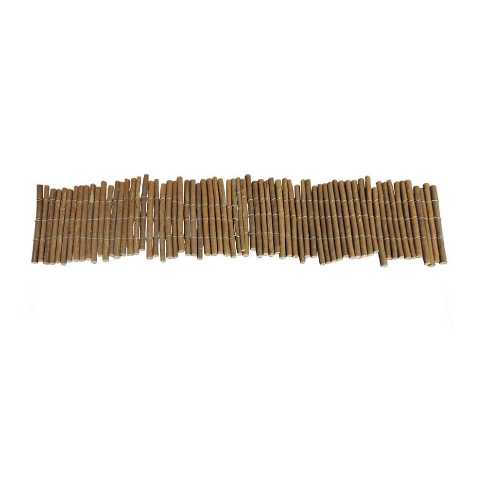 Vigoro 11.8 in. H x 39 in. L Carbonized Bamboo Garden Fence Border ...