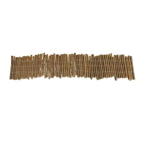 11.8 in. H x  39 in. L Carbonized Bamboo Garden Fence Border