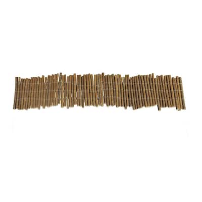 11.8 in. H X 39 in. L Carbonized Bamboo Garden Fence Border