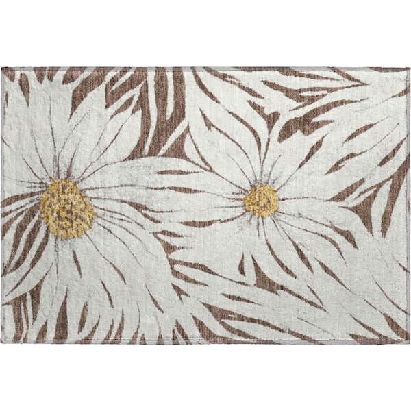 Mayfield Premium Machine Washable Abstract AMF2263 Brown 2 ft. x 3 ft. Accent Rug