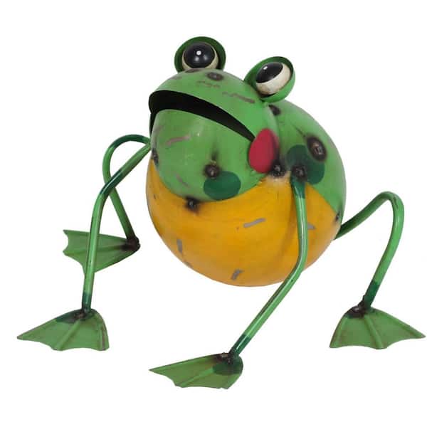 La Hacienda 7.5 in. H x 11.4 in. W x 8.3 in. D Multi-Colored Frankie the Frog