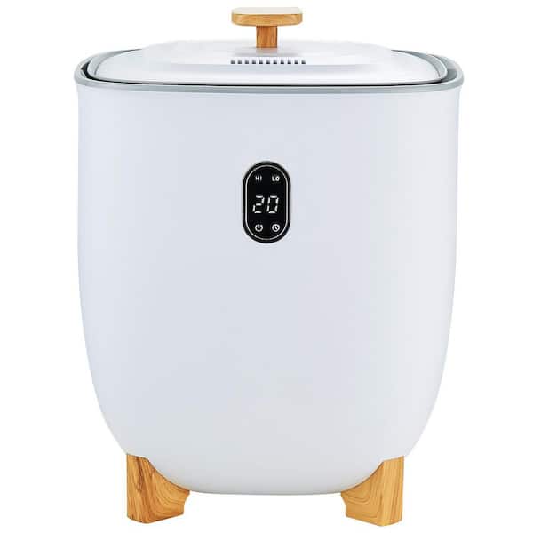 Towel Warmer 25L Towel Warmer Bucket with 2 Heating Modes, 20-90 Min Auto Shut Off, 2 Towel Racks Electric Plug-ln White