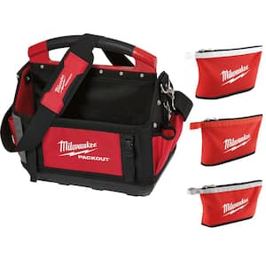 15 in. PACKOUT Tote with Zipper Tool Bags in Multi-Color (3-Pack)