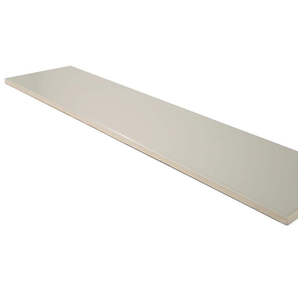 Catch 3" x 12" Matte Beige Ceramic Wall Tile