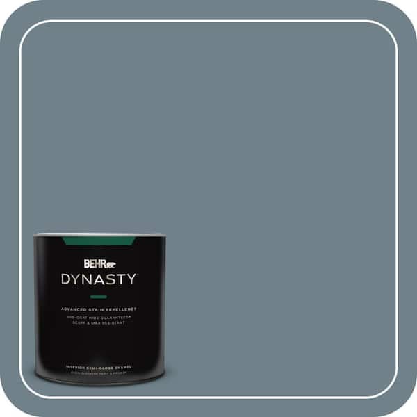 BEHR DYNASTY 1 qt. #PPU13-04 Atlantic Shoreline One-Coat Hide Semi-Gloss Enamel Interior Stain-Blocking Paint and Primer