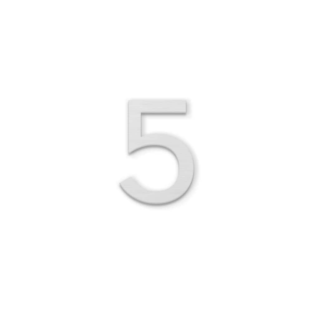 POST & PORCH 4 in. Magnetic Numbers - Silver Number 5 num-silver-5 ...