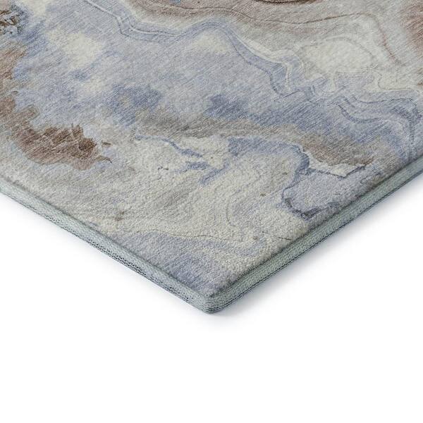 Mayfield Premium Machine Washable Abstract AMF1862 Taupe 3 ft. x 4 ft. Area Rug
