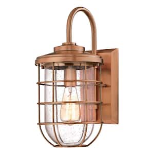 Ferry 1-Light Washed Copper Outdoor Wall Lantern Sconce