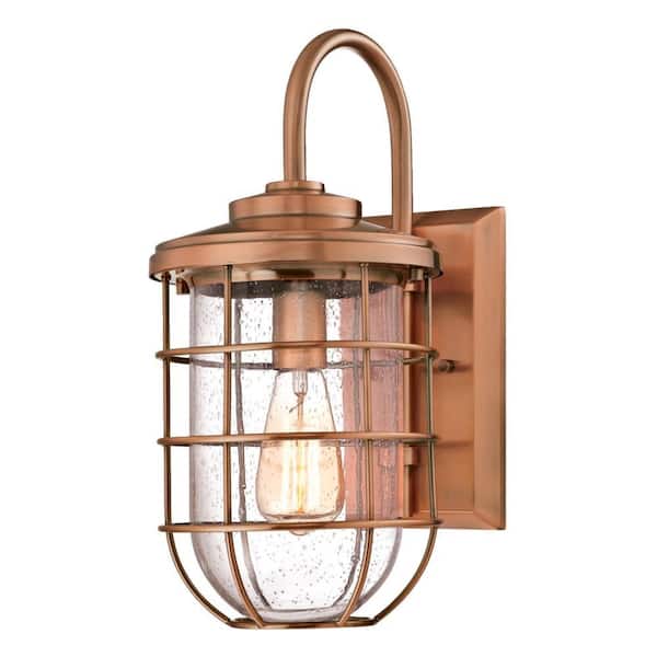 Westinghouse Ferry 1-Light Washed Copper Outdoor Wall Lantern Sconce
