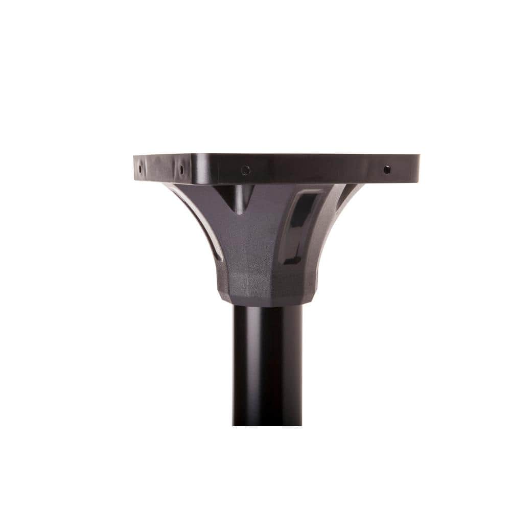 Black Steel Post Mount Mailbox and Post Kit