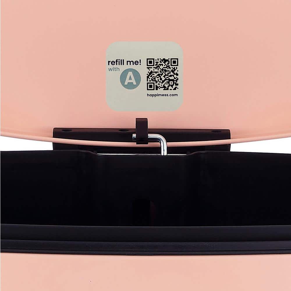 Flamingo Pink Stainless Steel Step-On Trash Can, 8 Gallons