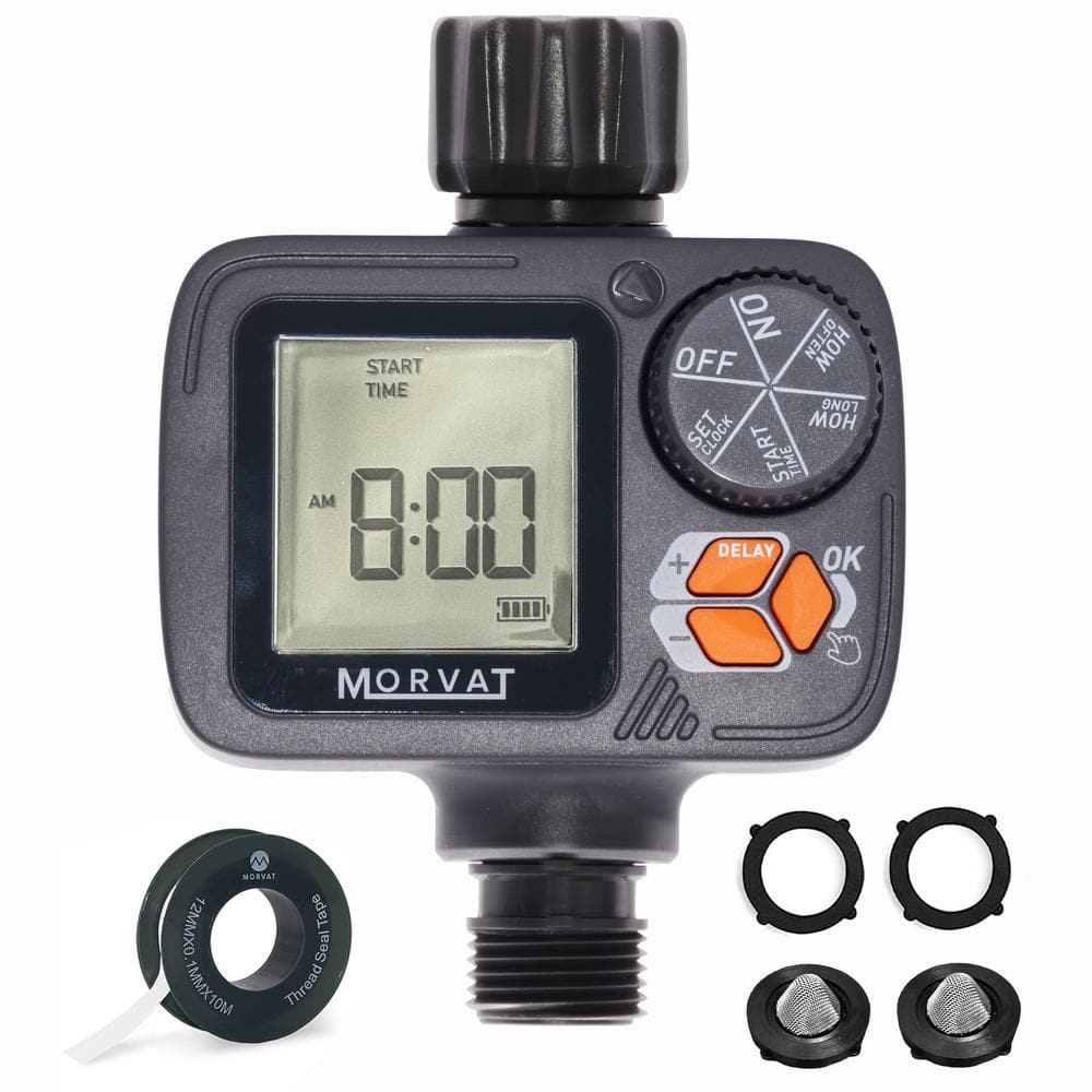 Morvat Garden Hose Timer Water with Rain Delay MORHT1A The Home Depot