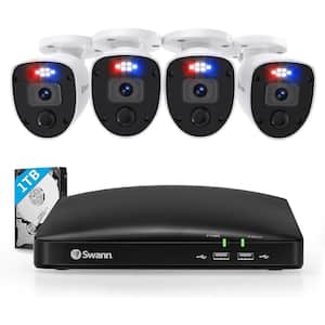 8-Channel 1080p 1TB Surveillance Camera System with 4 Wired Bullet SwannForce Cameras