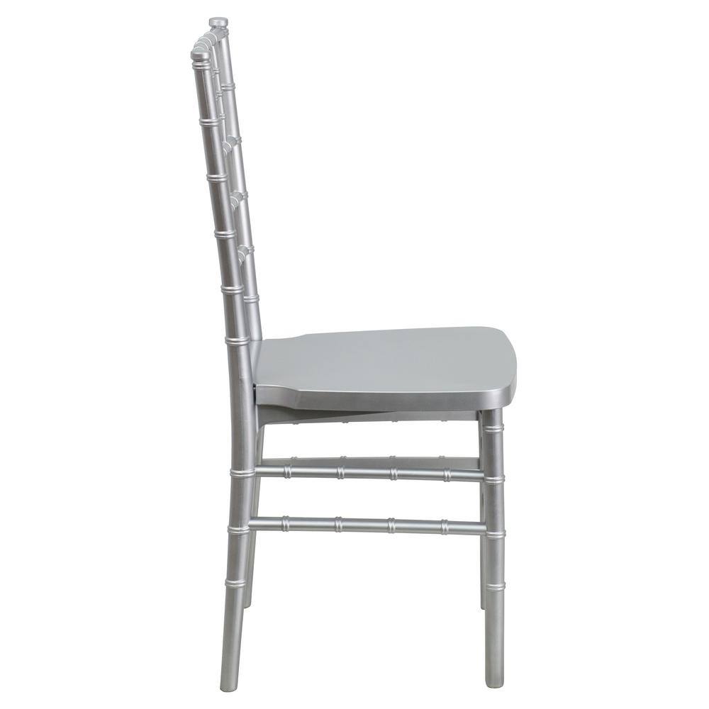 Elegant Silver Resin Chiavari Stackable Event Chair