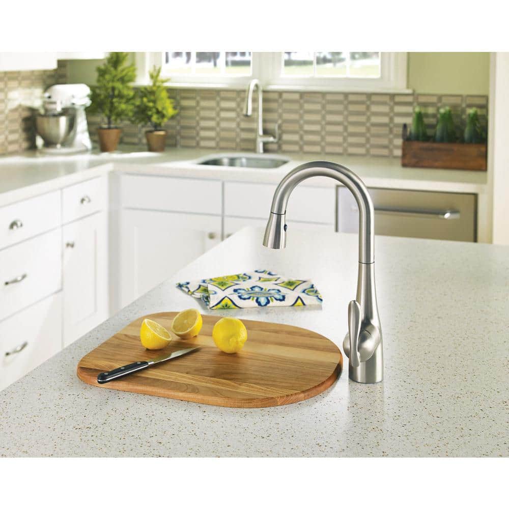 Stainless Steel Transitional Bar Faucet with Pull-out Spray