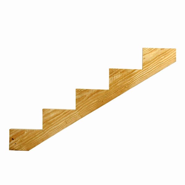 Unbranded 5-Step Ground Contact Pressure Treated Pine Stair Stringer