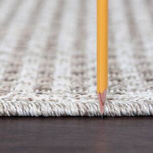 Denver Basketweave Taupe 8 ft. x 10 ft. Indoor/Outdoor Area Rug
