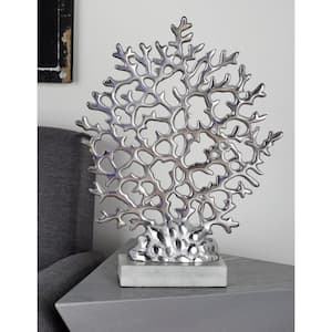 Silver Marble Coral Sculpture
