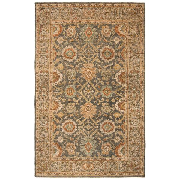 Sivas 6 ft. x 9 ft. Gray/Beige Oriental Area Rug