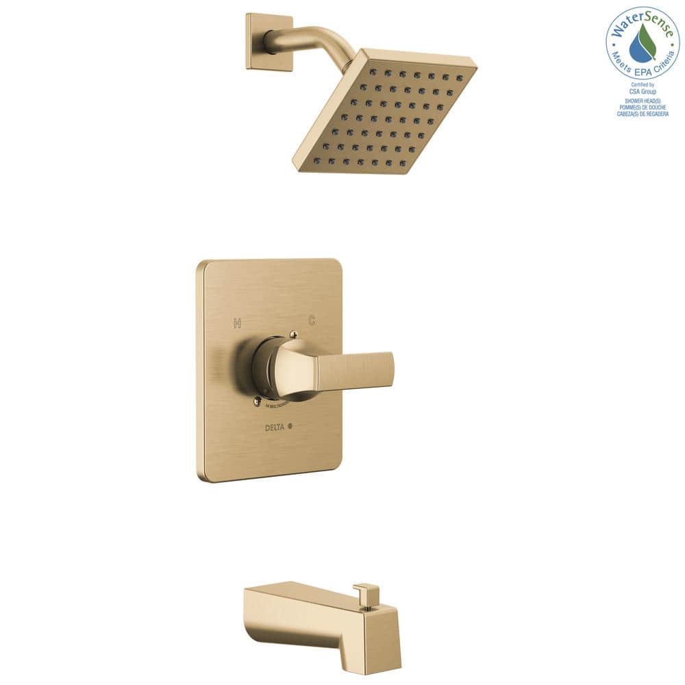 Velum Champagne Bronze Single-Function Tub and Shower Faucet Set