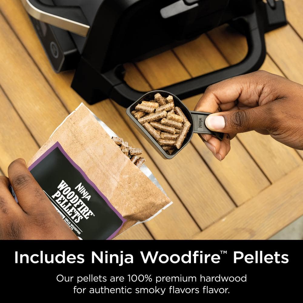 Ninja Woodfire 7-in-1 Gray Charcoal Outdoor Grill & Smoker