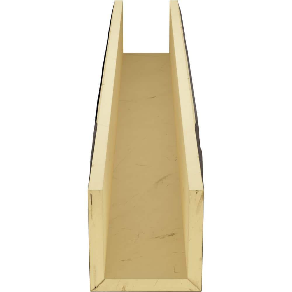 Natural Honey Dew Faux Wood U-Shaped Ceiling Beam, 4" x 4" x 8'