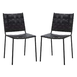 Wesson Black 18.5 in. Iron Dining Chair Set of 2