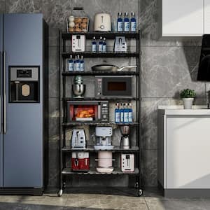 Tileon 4-Shelf White Pantry Organizer with Adjustable Shelves Kitchen Unit  Storage Rack AYBSZHD1657 - The Home Depot