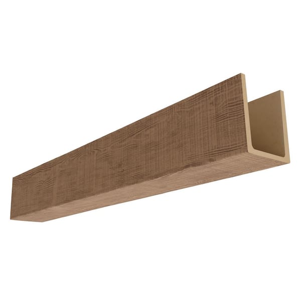 Ekena Millwork Heritage Timber 9.5 in. x 7.5 in. x 12 ft. Rustic Sawn Warm Caramel Faux Wood Beam