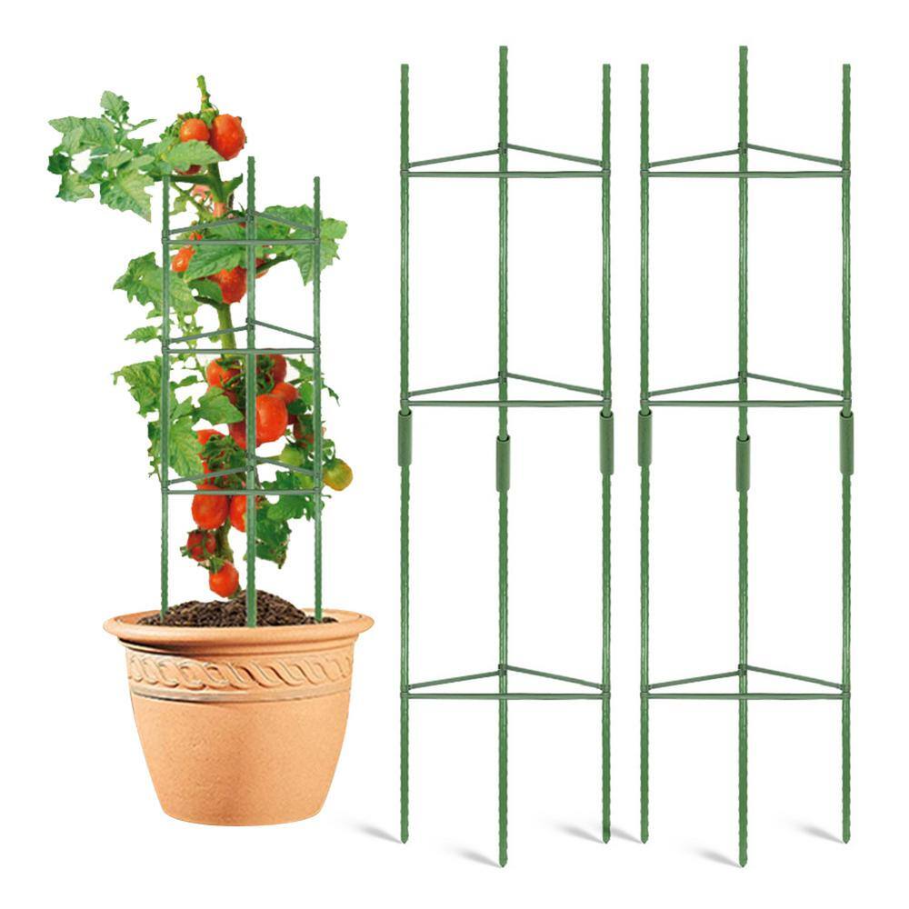 Cisvio 17.71 in. Home Stackable Climbing Plant Support Cage Garden Flower Trellis Stand Kit Set