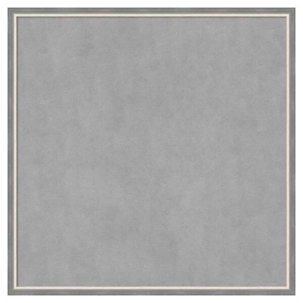 Amanti Art Theo Grey Narrow 25 in. x 25 in. Framed Magnetic Board