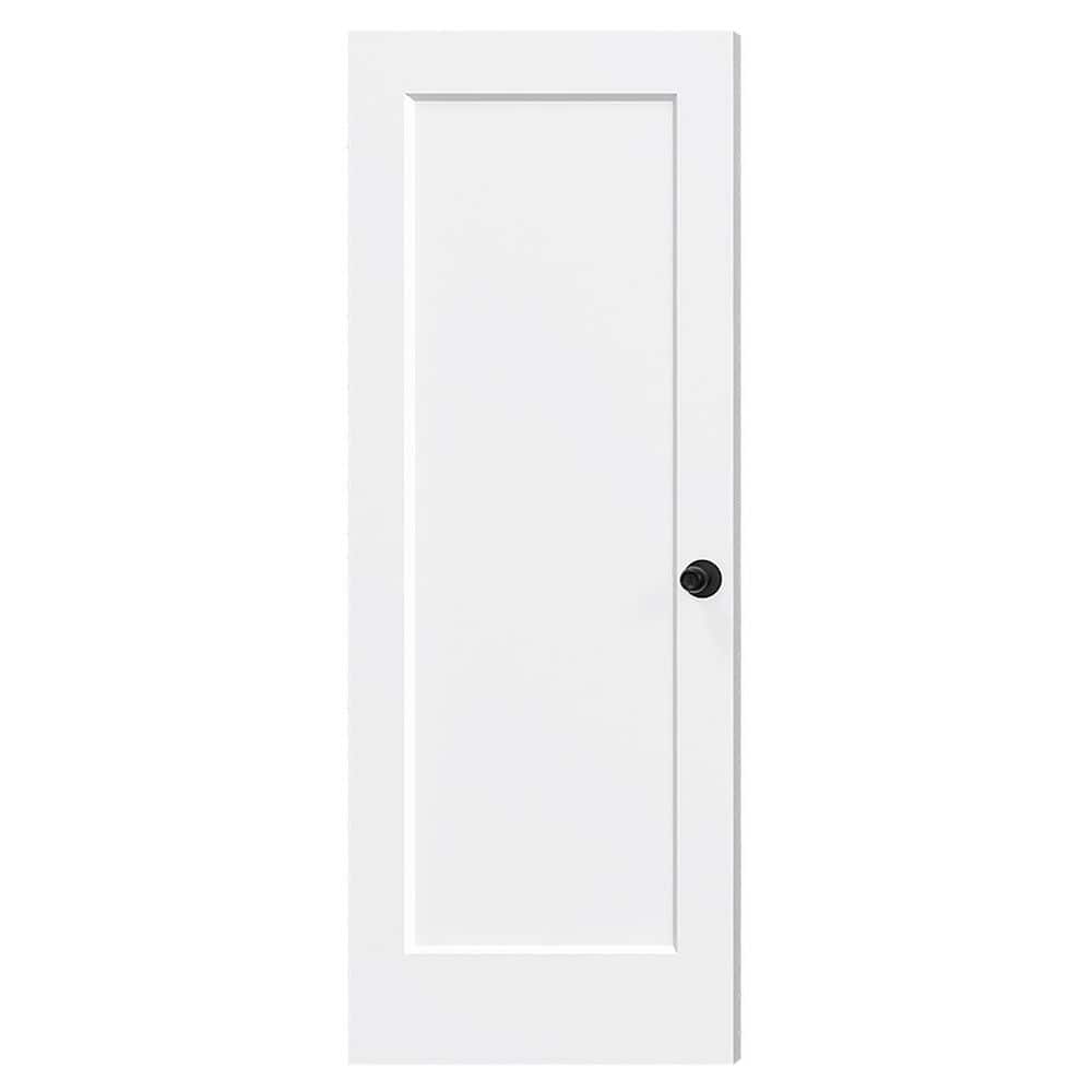 24 in. x 80 in. 1-Panel, Hollow Core, Composite, White Primed, Interior Door Slab with Black Goal Doorknob price history on PriceWatchPro