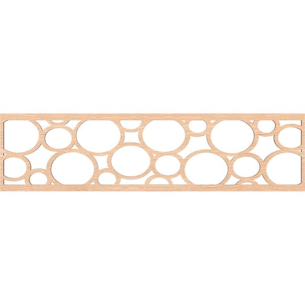 Ekena Millwork Hemingway Fretwork 0.25 in. D x 47 in. W x 12 in. L Red Oak Wood Panel Moulding