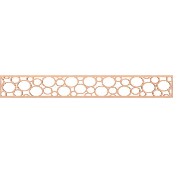 Ekena Millwork Hemingway Fretwork 0.375 in. D x 46.5 in. W x 6 in. L Alder Wood Panel Moulding