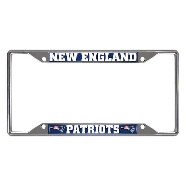 FANMATS NFL - New England Patriots Chromed Stainless Steel License Plate Frame