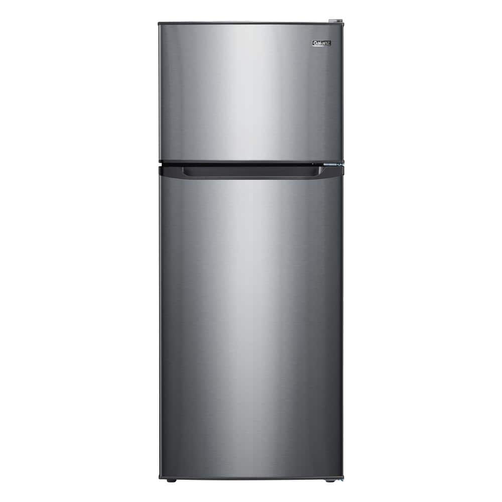 Galanz 10 cu. ft. Frost Free Top Freezer Refrigerator in Stainless Steel with Ice Maker GLR10TS2K08 - The Depot