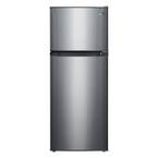 10 cu. ft. Frost Free Top Freezer Refrigerator in Stainless Steel with Ice Maker
