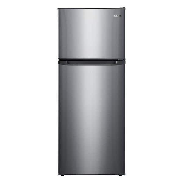 Galanz 10 cu. ft. Frost Free Top Freezer Refrigerator in Stainless Steel with Ice Maker