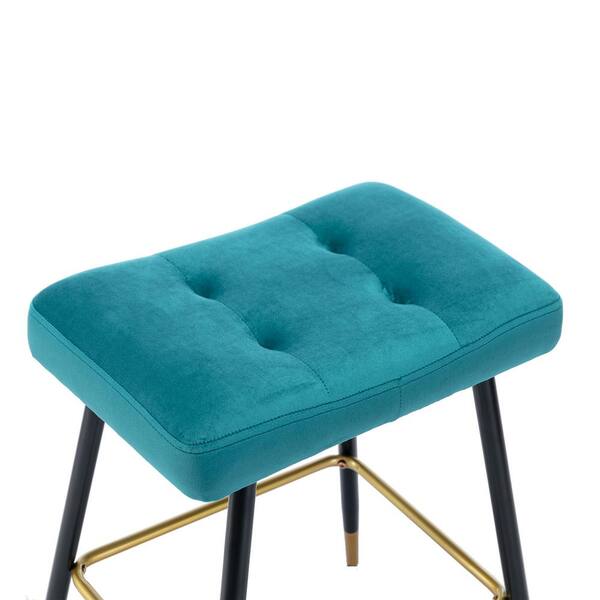 teal backless bar stools