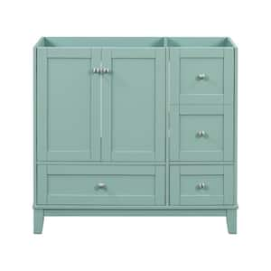 35.4 in. W x 17.5 in. D x 33 in. H Bath Vanity Cabinet Without Top in Green