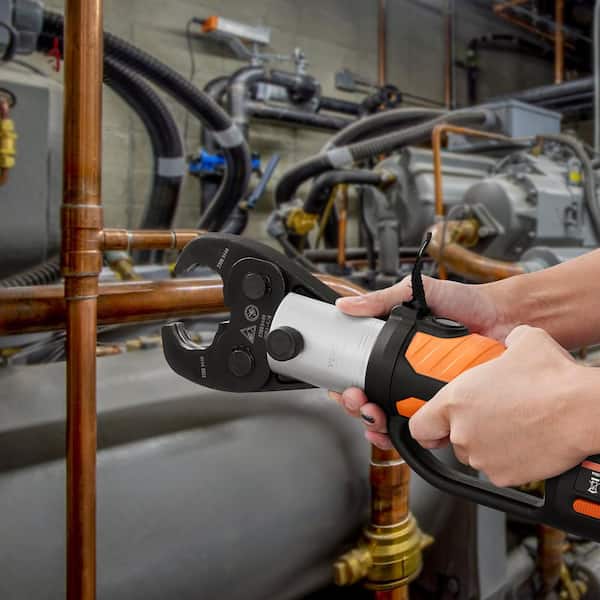 Electric Pipe Crimping Tool 18V Pro Press Tool with 6 Jaws, Case for 1/2 in. to 2 in. Stainless Steel Copper PEX Pipe