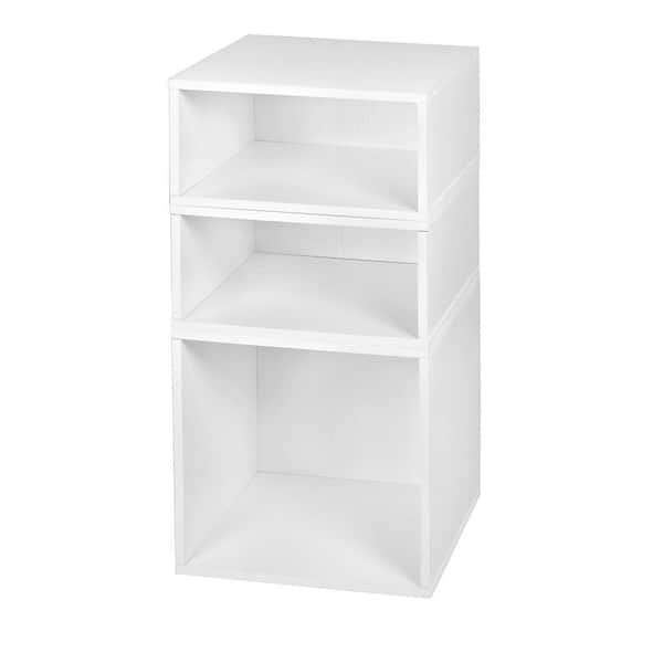 Regency 26 in. H x 13 in. W x 13 in. D White Wood 3-Cube Organizer