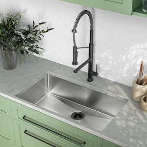 Rivage Undermount Stainless Steel 32 in. x 19 in. Single Basin Kitchen Sink