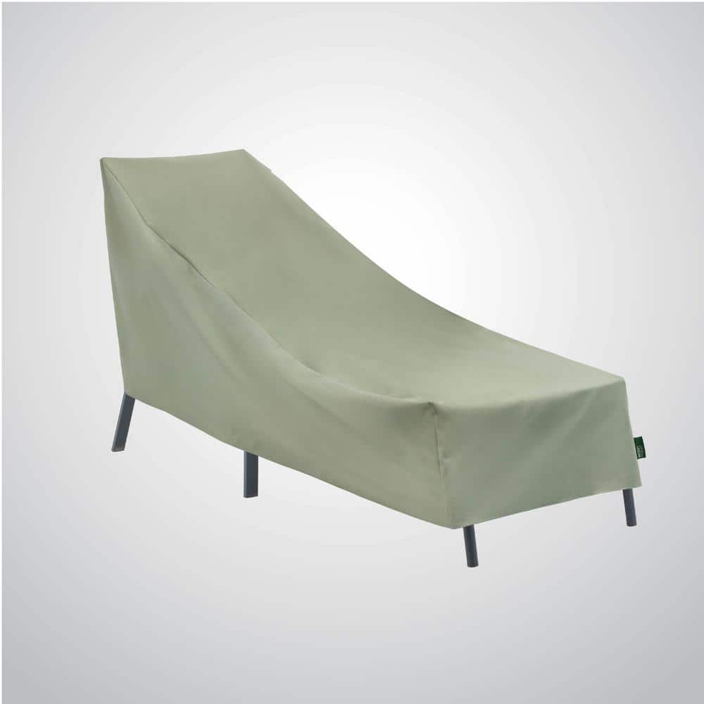 Sage Green Weather-Resistant Patio Chaise Lounge Cover, 76" x 27" x 30"