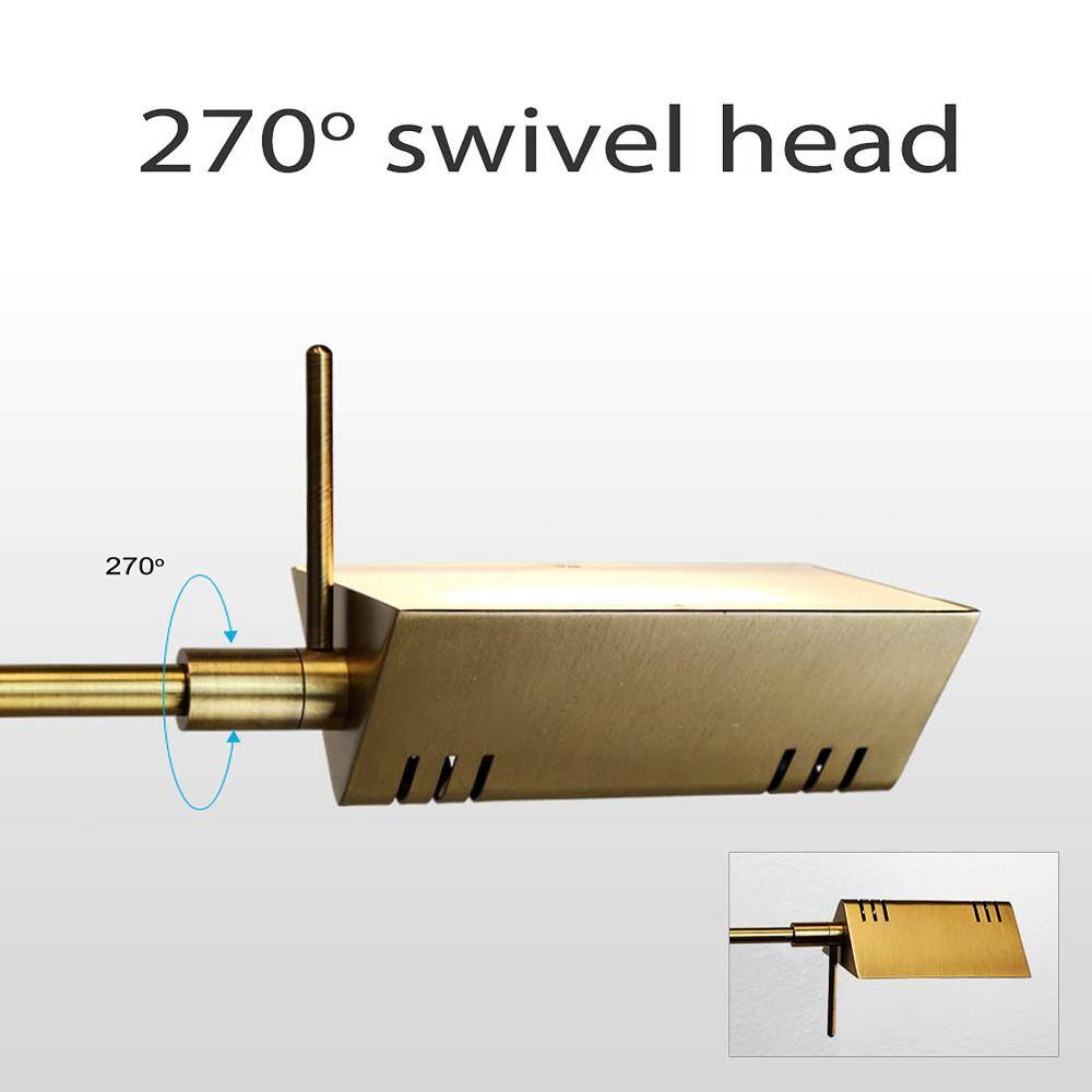 Gold Adjustable Pharmacy Swing Arm Desk Lamp with LED