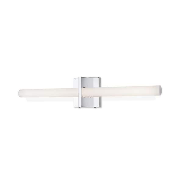 KUZCO Camden 24-in 1 Light 31-Watt Chrome Integrated LED Vanity Light