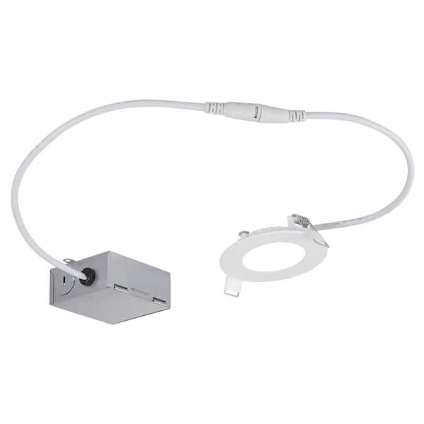Slim Round 3 in. 5000K Daylight New Construction and Remodel IC Rated Recessed Integrated LED Kit